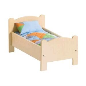 Kaplan Early Learning Wooden Doll Bed with Bedding